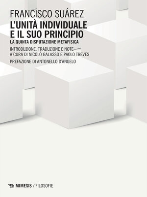 cover image of L'unità individuale e il suo principio